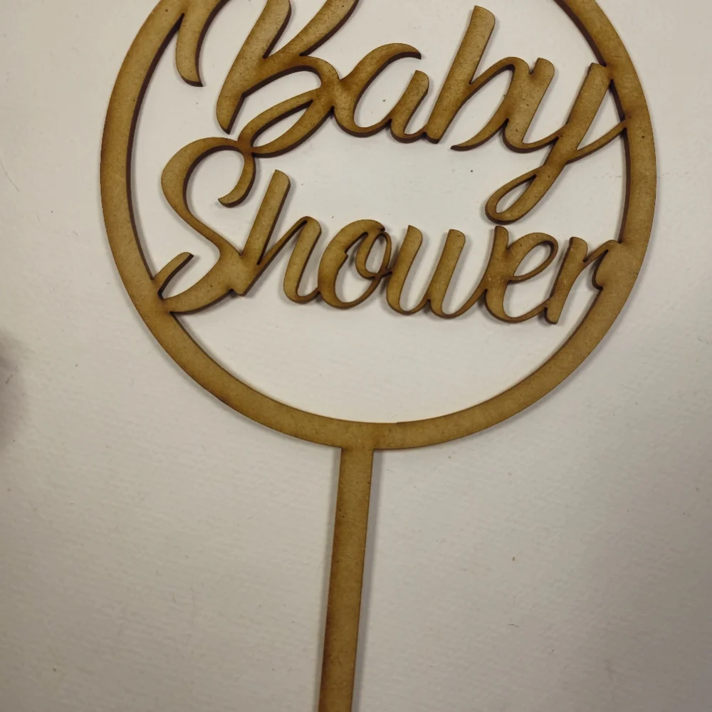 Baby Shower Cake Topper.  Wooden Baby Shower Cake Topper. Cake Toppers Laser Cut